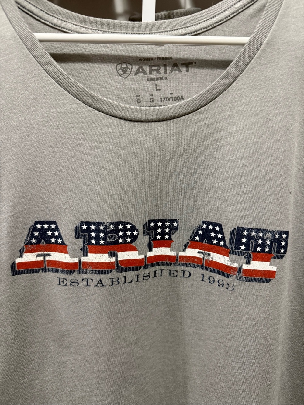 Ariat Women’s Gray Americana Short-Sleeve Logo Tee - Gray